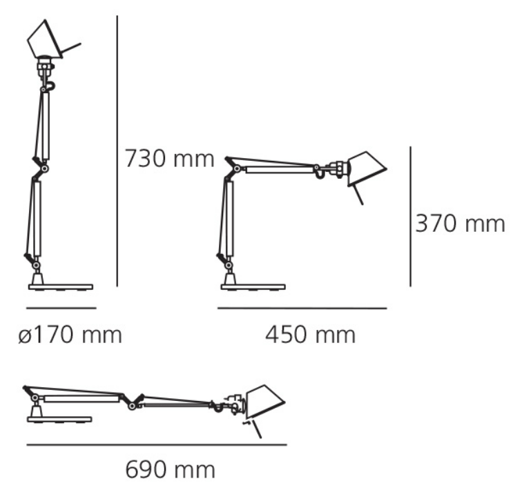 Stalinis šviestuvas ARTEMIDE, Tolomeo Micro