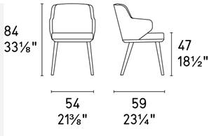 Chair CALLIGARIS, Foyer arm