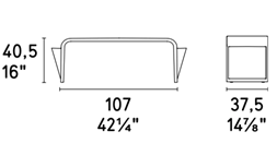 Bench CALLIGARIS, Shape