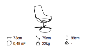 Armchair DITRE ITALIA, Linear