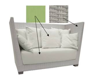 Outdoor sofa GERVASONI, InOut 502