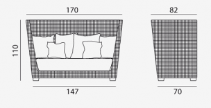 Outdoor sofa GERVASONI, InOut 502