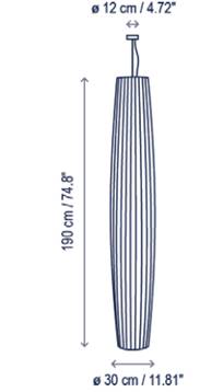 Pendant lamp BOVER, Maxi, S/02