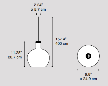 Pendant lamp LODES/DIESEL, Flask