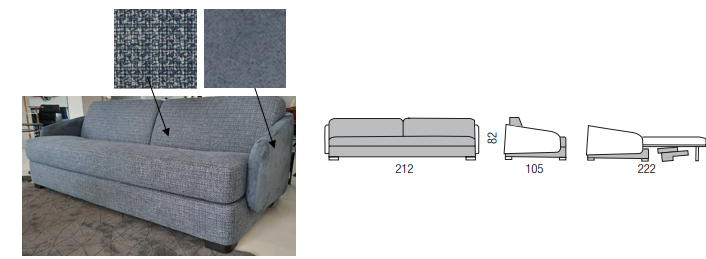 Sofa bed MILANO BEDDING, Vivien