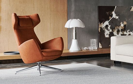 Armchair with stool TWILS, T-Vision