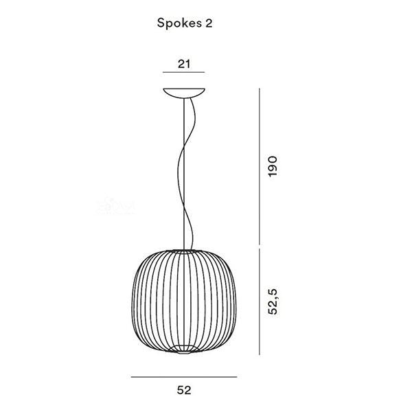 Pakabinamas šviestuvas FOSCARINI, Spokes 2