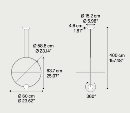 Pakabinamas šviestuvas LODES, Elara