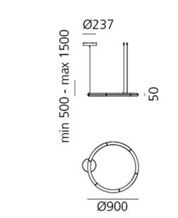 Pakabinamas šviestuvas ARTEMIDE, Alphabet